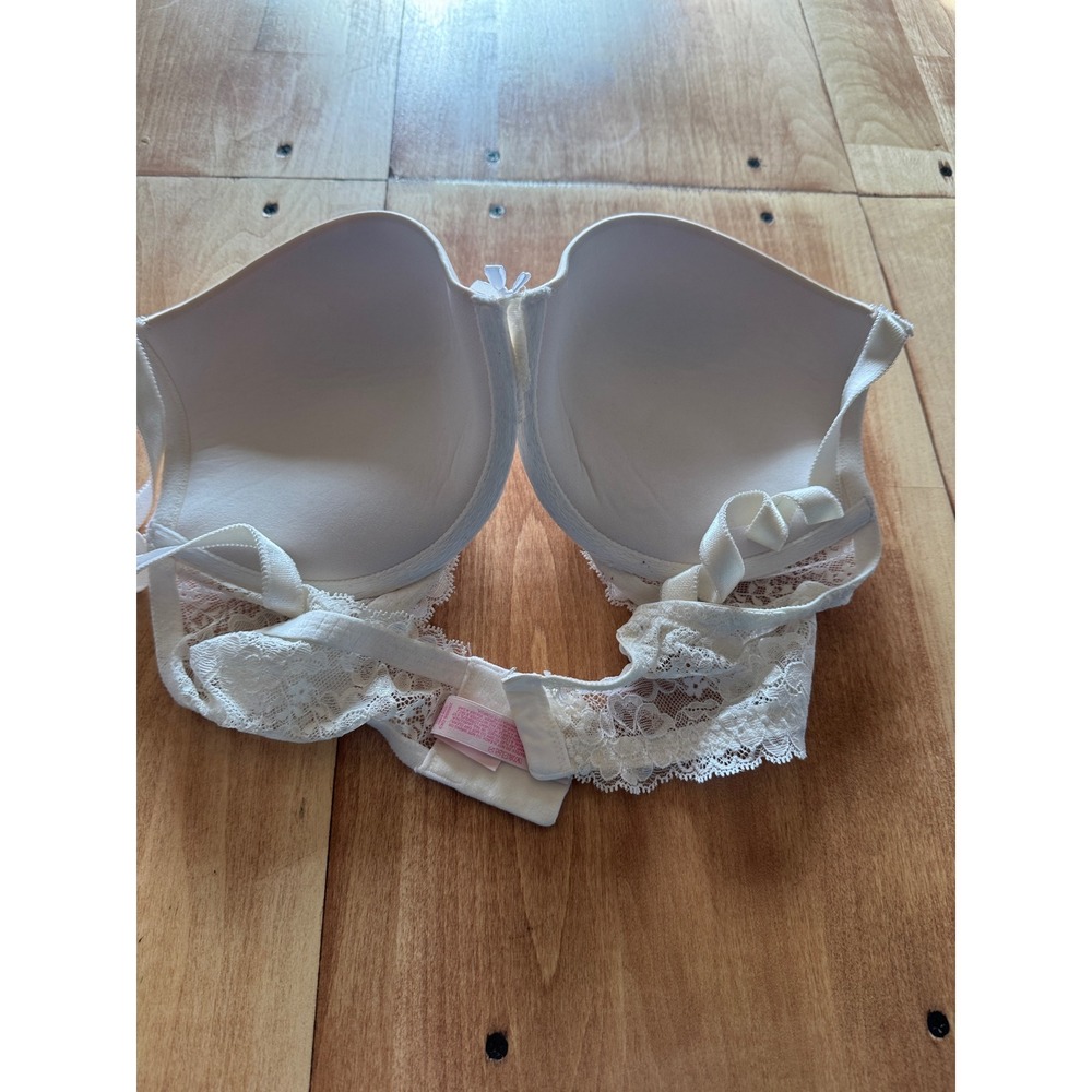 Victorias Secret Dream Angels Push-Up Bra 38D White Lace Underwire Padded‎ - Picture 2 of 5